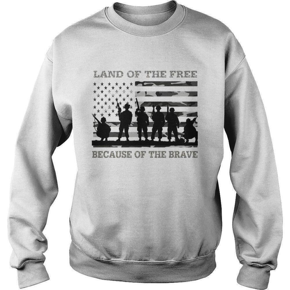 Veteran Land Of The Free Because Of The Brave Flag Sweatshirt